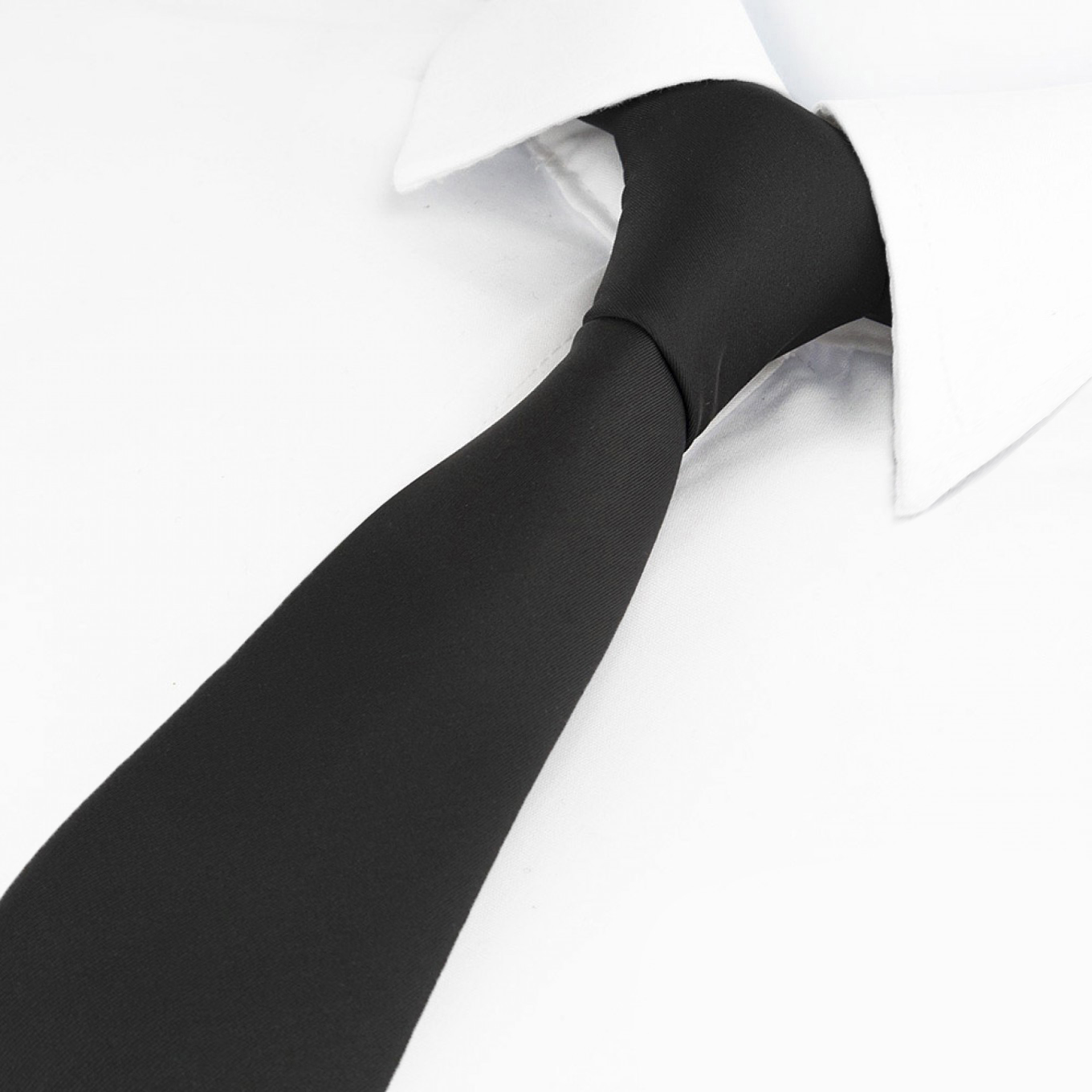 Clip On Tie - Plain Black
